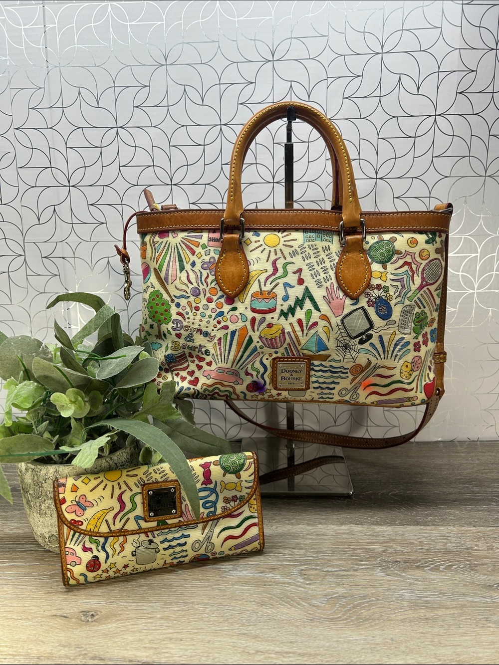 Dooney & Bourke satchel and wallet set